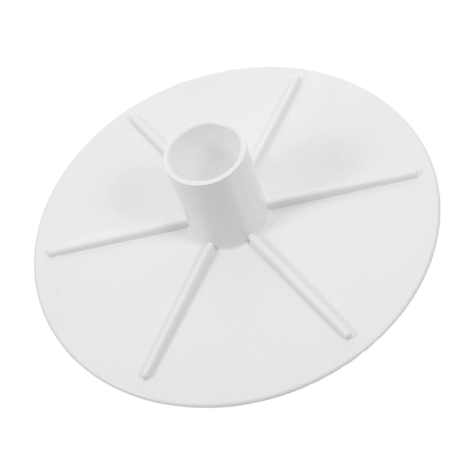Inground Pool Skimmer Vacuum Plate Adapter White ABS for Maintenance and Aesthetics 5 x 5 Inches