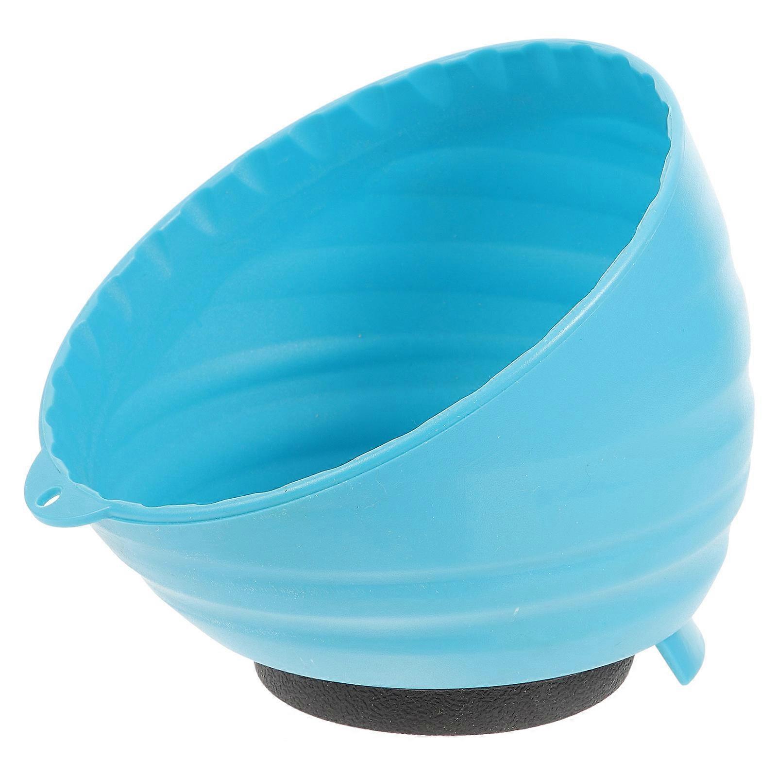 Durable Plastic Round Magnetic Parts Tray Bowl for Tools, Screws – Stick to Surfaces, Protective Base for DIY & Professional Use