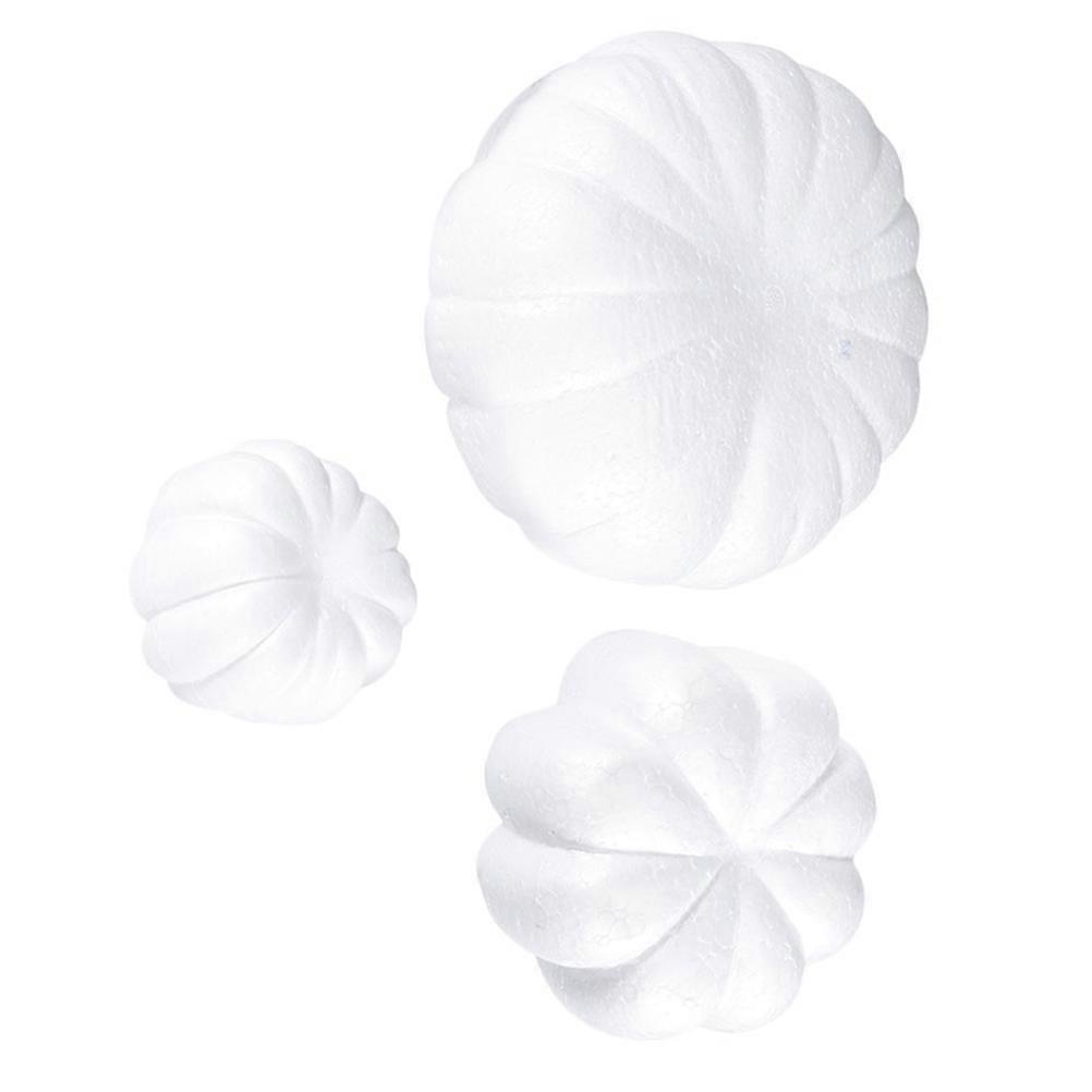 Artificial Pumpkins 3Pcs Halloween Theme Small Pumpkins Realistic Design 10Cm White Perfect For DIY Activities