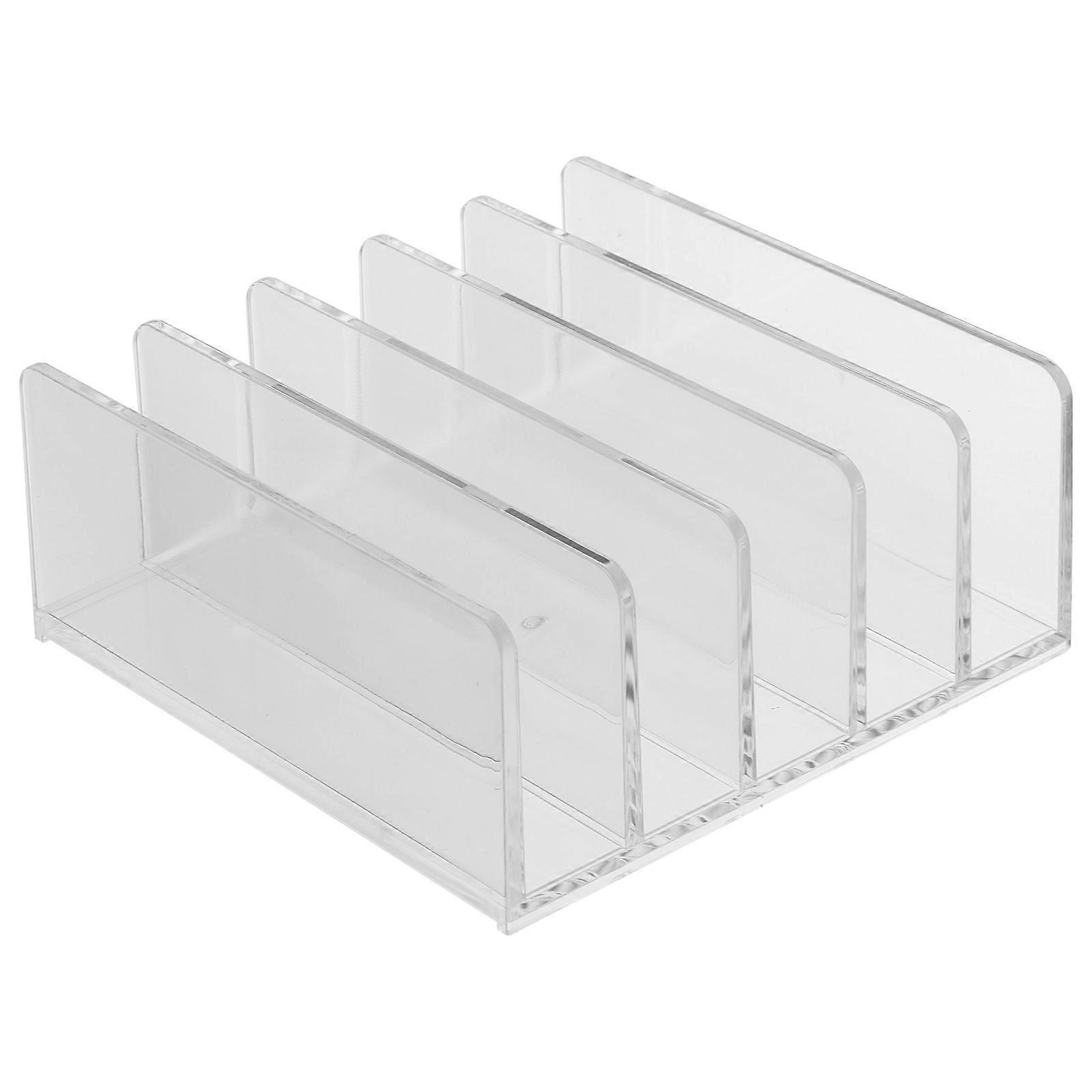 Acrylic Bookend Organizer Transparent Decorative Book Holder Stable Stand Home Office Classroom Library Scratch Resistant Design