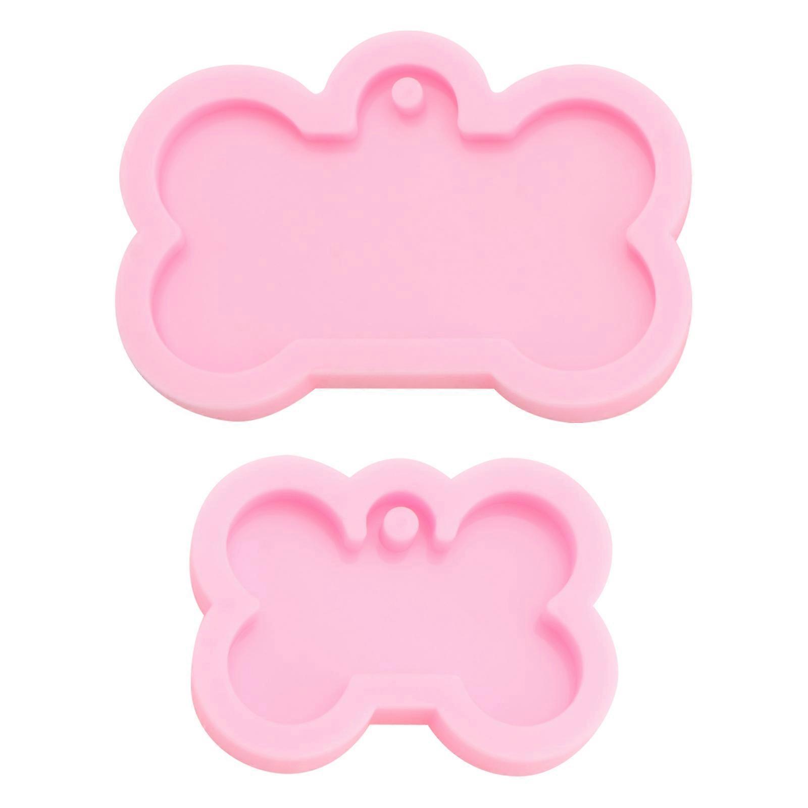 2Pcs Dog Bones Shape Silicone Mold for Chocolate and Cake Making Tool Rosy
