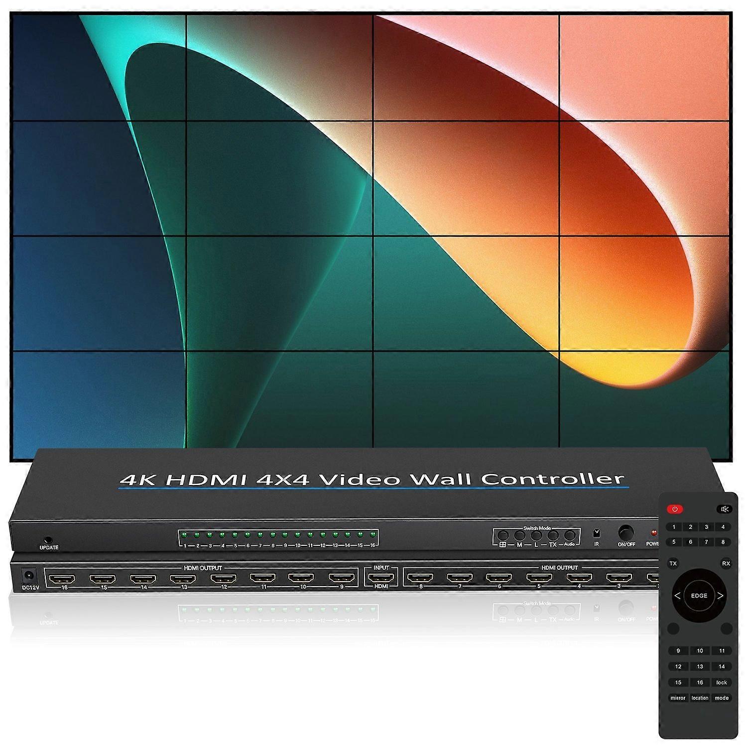4K Ultra HD 4X4 HDMI Video Wall Controller