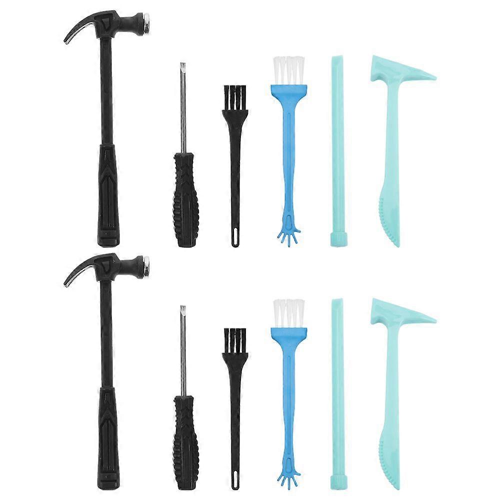 4 sets of Digging Tools Excavation Toy Small Digging Brush Chisel Hammer Toy Tools