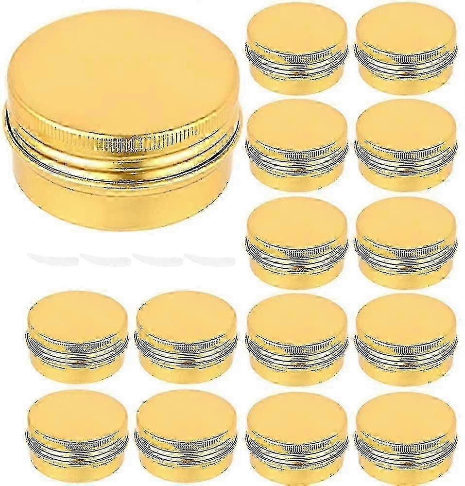 2025 15 Pieces Empty Sample 10ml Aluminum Jars Empty Cosmetic Container Small Round