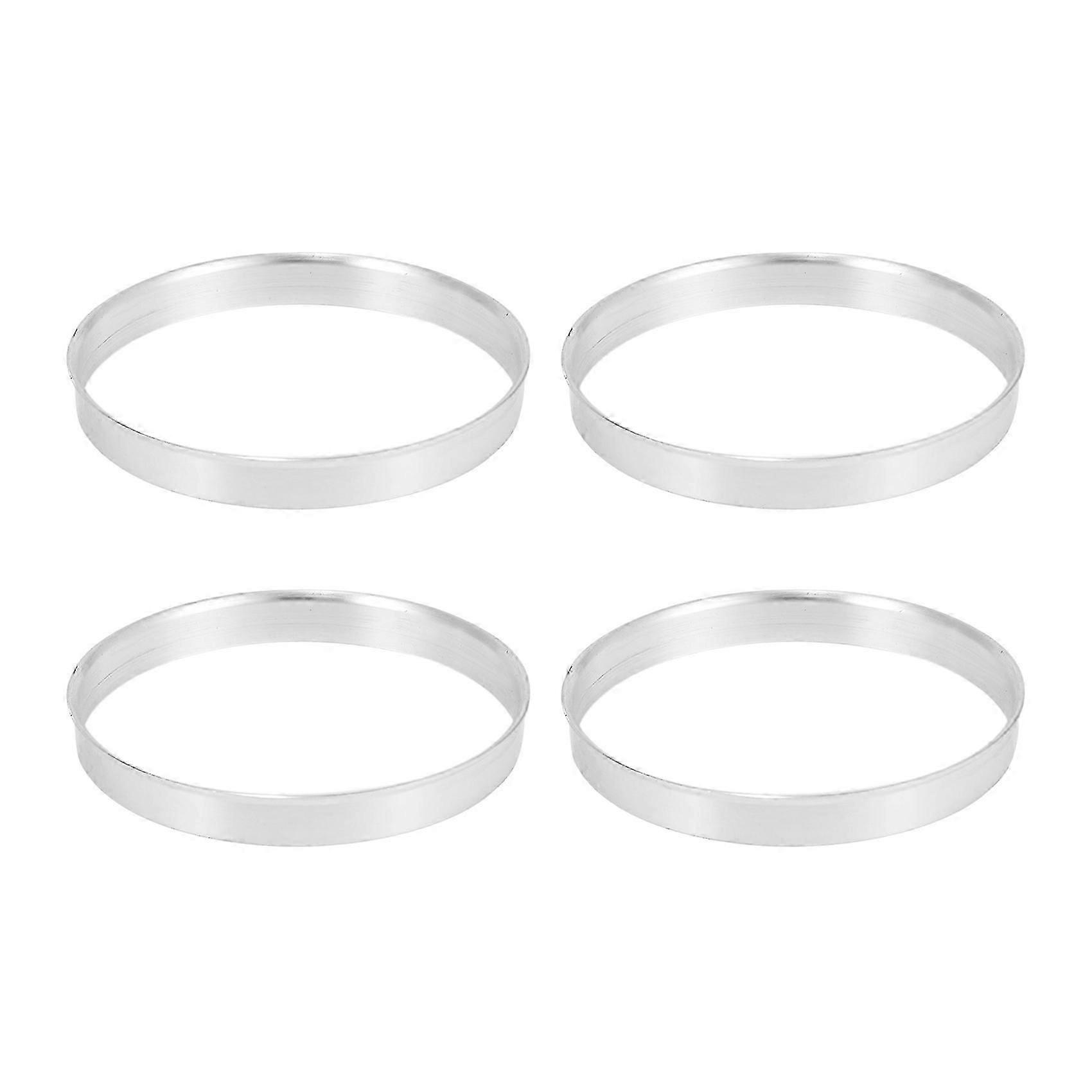 4 x ספייסר גלגל טבעת מרכזי של רכזת אלומיניום אוניברסלית 74.1 מ"מ O/D 72.6 מ"מ I/D