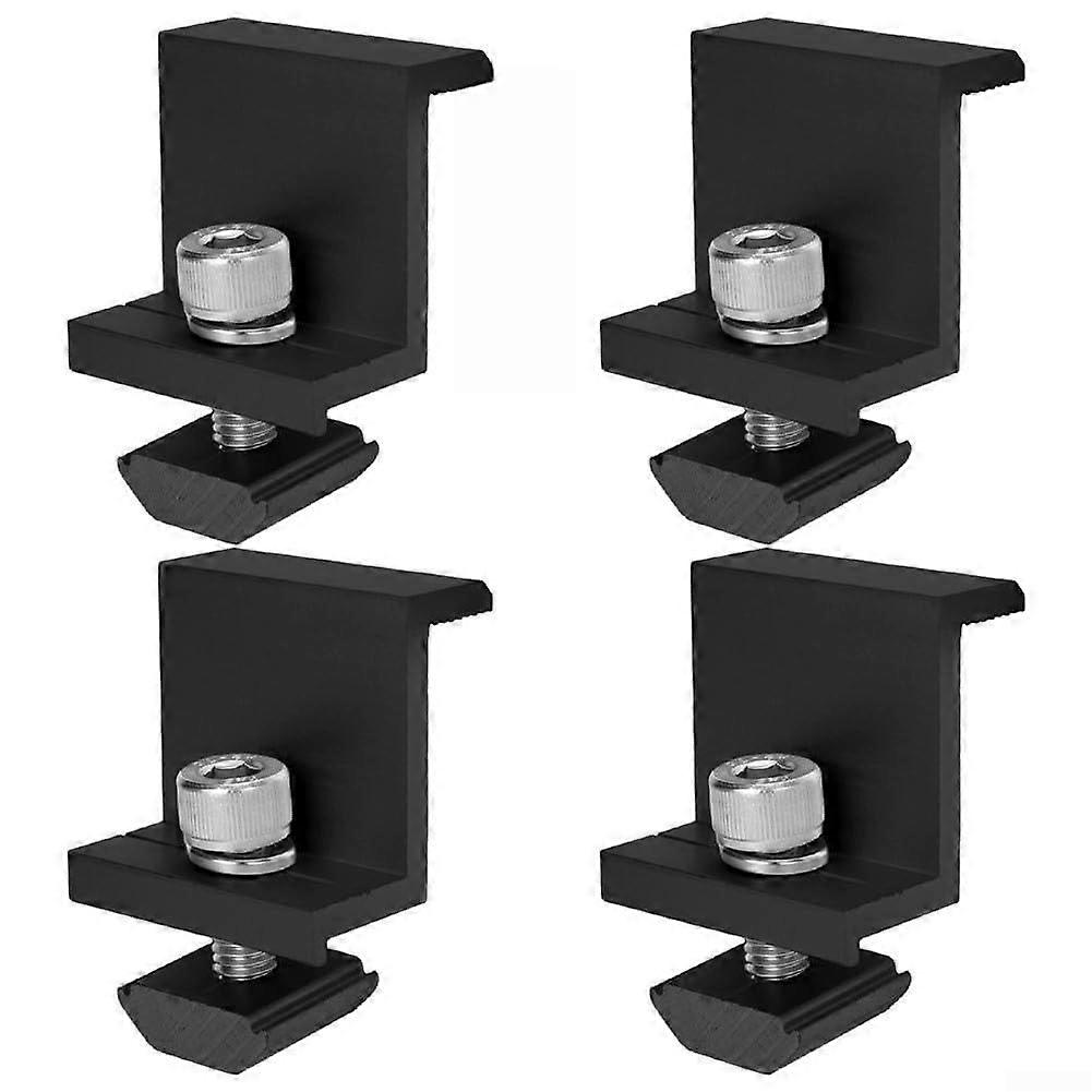 Solar Module Mounting Clamps Adjustable Ends for 30mm/35mm Solar Panels, 4/10 Pieces (4pcs 35mm End Clamp)