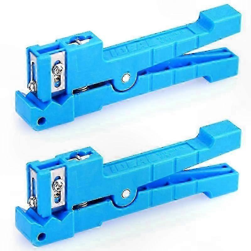 2Pcs Cable Stripper for Fiber and Coaxial Cable Sheath Jacket Cutting