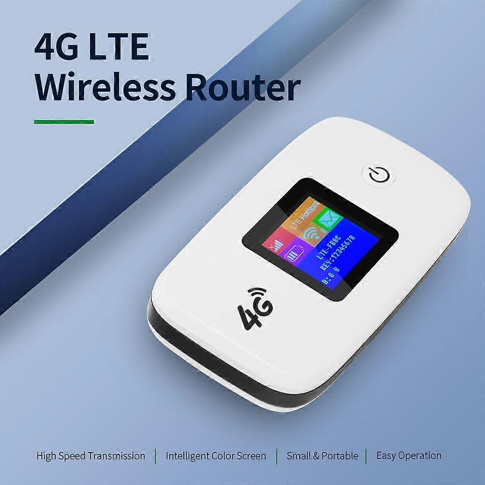 4G LTE Wireless Router Tragbarer Wifi-Router mit SIM-SD-Kartensteckplatz 1,44 Zoll TFT-Farbbildschirm 2400mAh Akku EU-Version