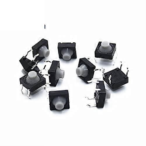 8x8x5MM 4 Pins Conductive Silicone Tactile Push Button Micro Switch Self-Reset 20PCS Lot Soundless Switches