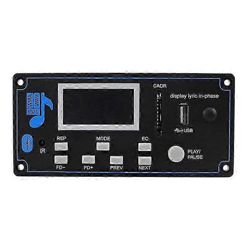 Bluetooth Decoding Board, MP3 Decoding Board Player Support FM Radio AUX USB with Display