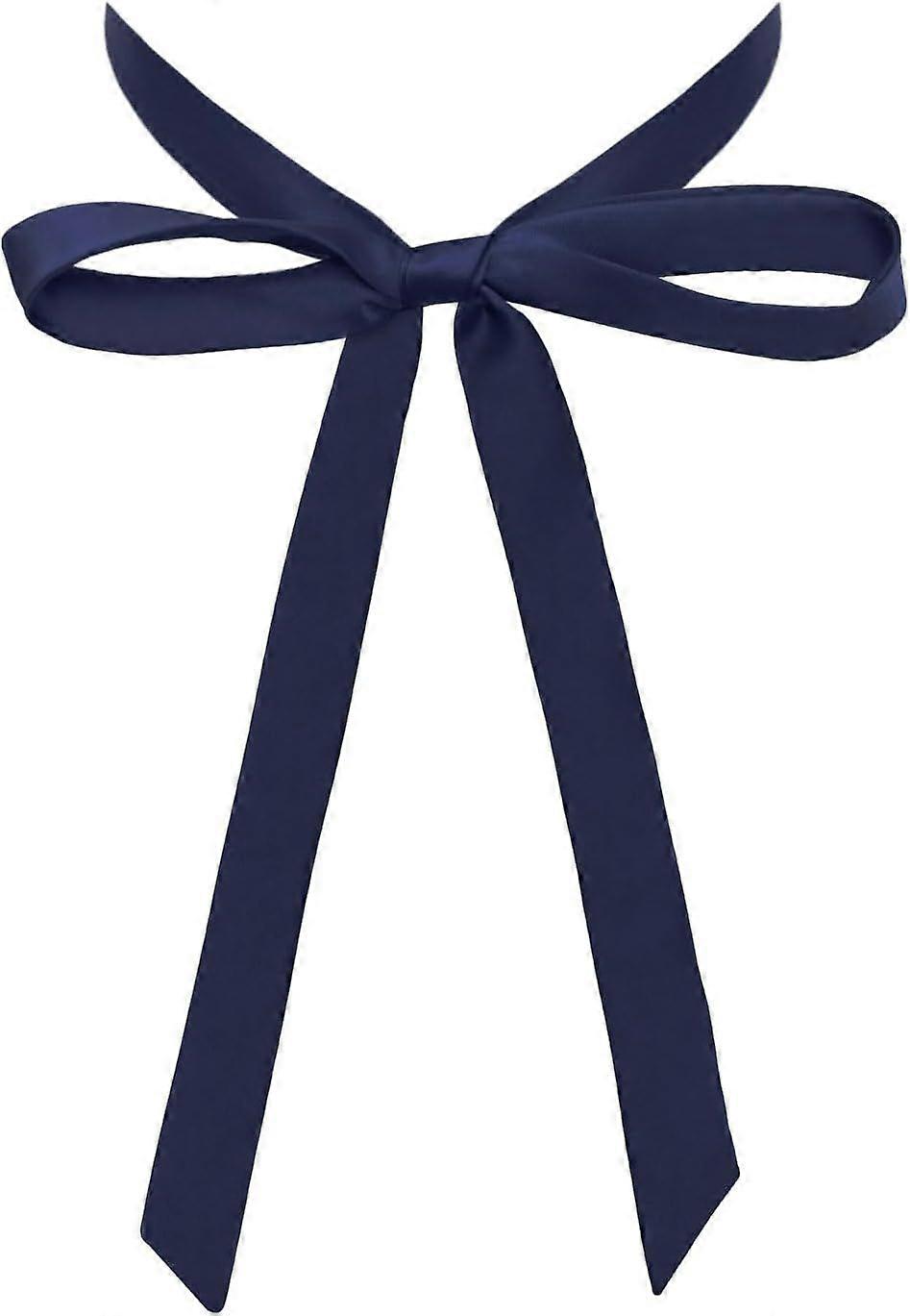 Bow Tie for Women Satin Ribbon Womens Tie Long Self Tie Bow Ties Necktie for