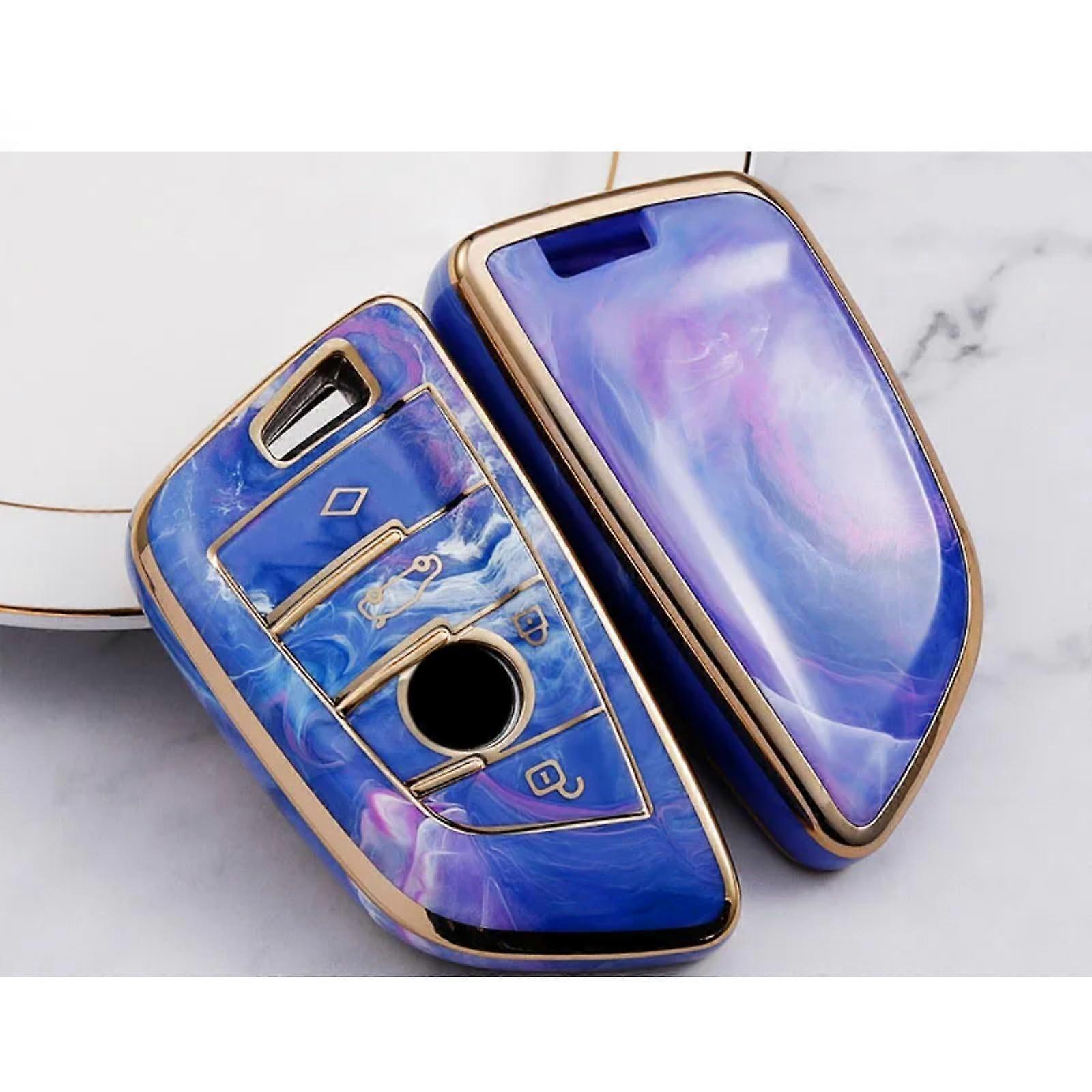 TPU Car Remote Key Case Cover For BMW Key Fob, Fits X1 X3 X5 X6 X7 Series G20 G30 G11 F15 F16 G01 G02 F48 Purple