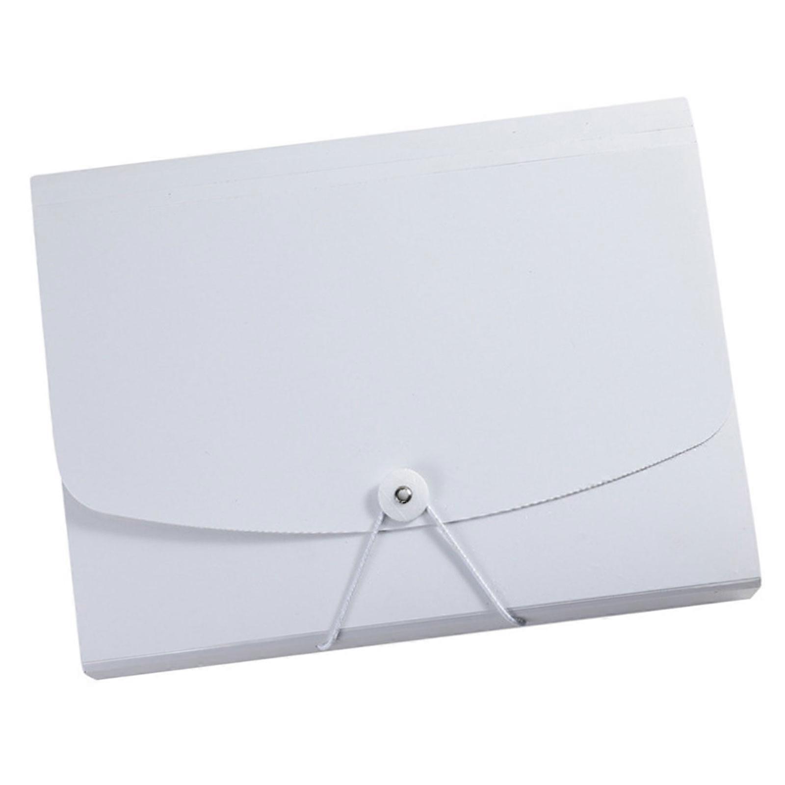 A4 Multi-Layer Document Organiser Accordions File Folders Sorting Folders File Organiser Document Storage Bag  White