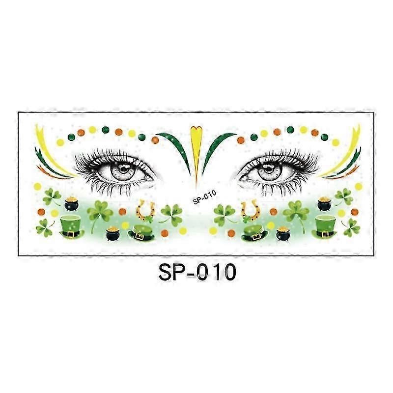 Lucky Shamrock Face Tattoo for Festivals (20 Sheets)