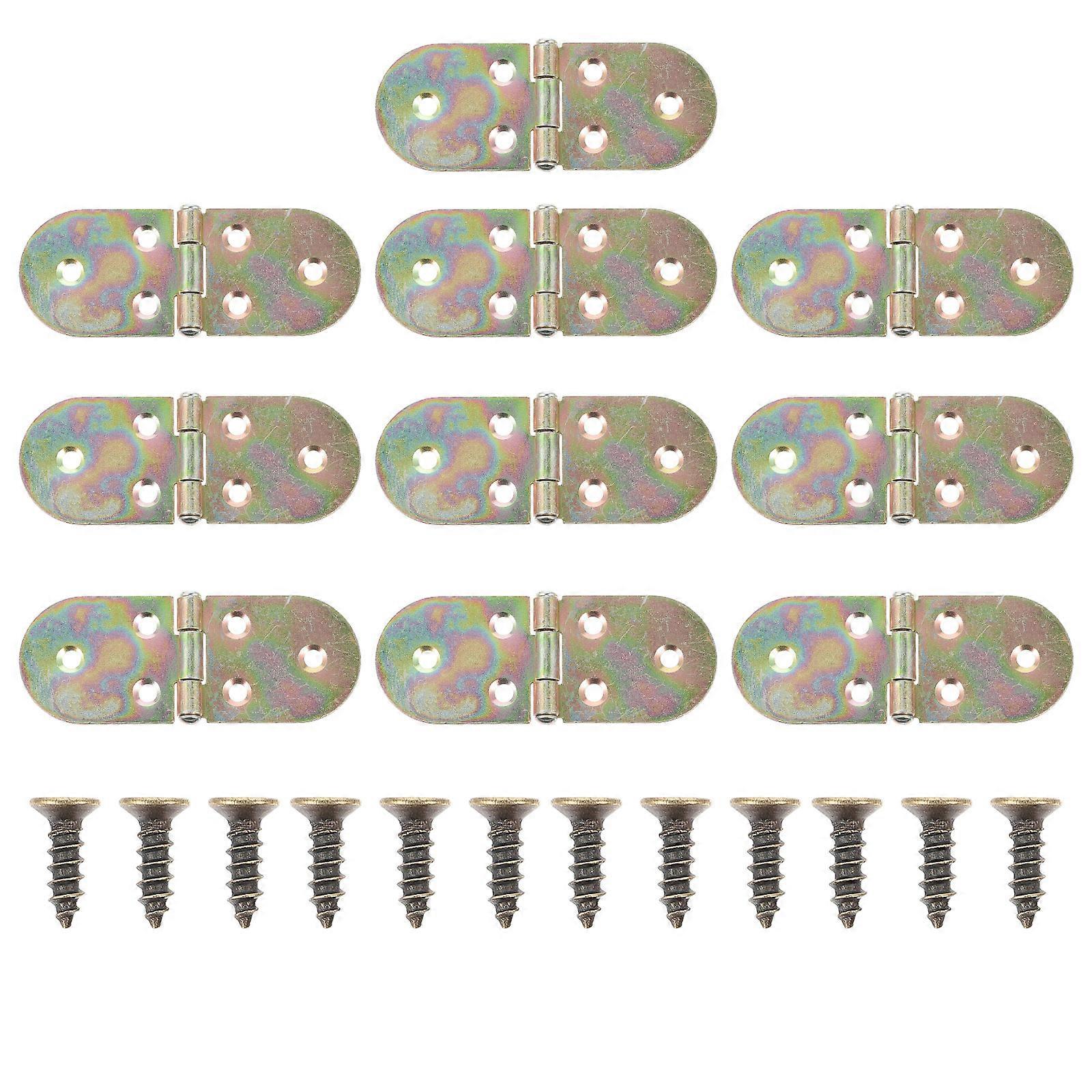 Golden Wooden Box Hinge for Reliable Buffering 10Sets for Gift Boxes