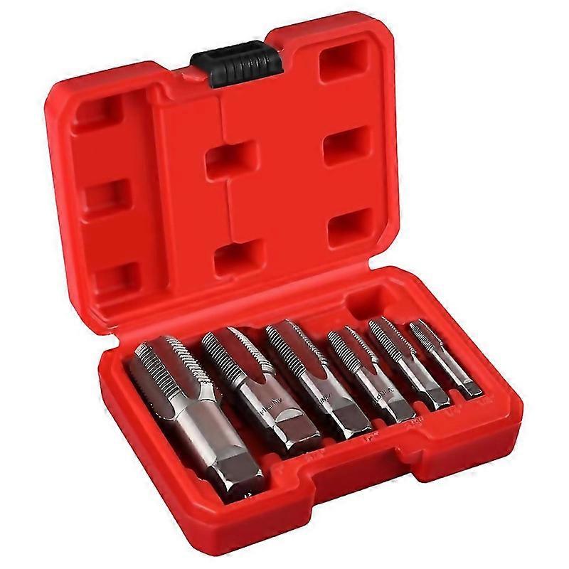 For 6piece Npt Pipe Tap Set Precision Carbon Steel Taper Tap Set With Storage Case For Plumbers Mech