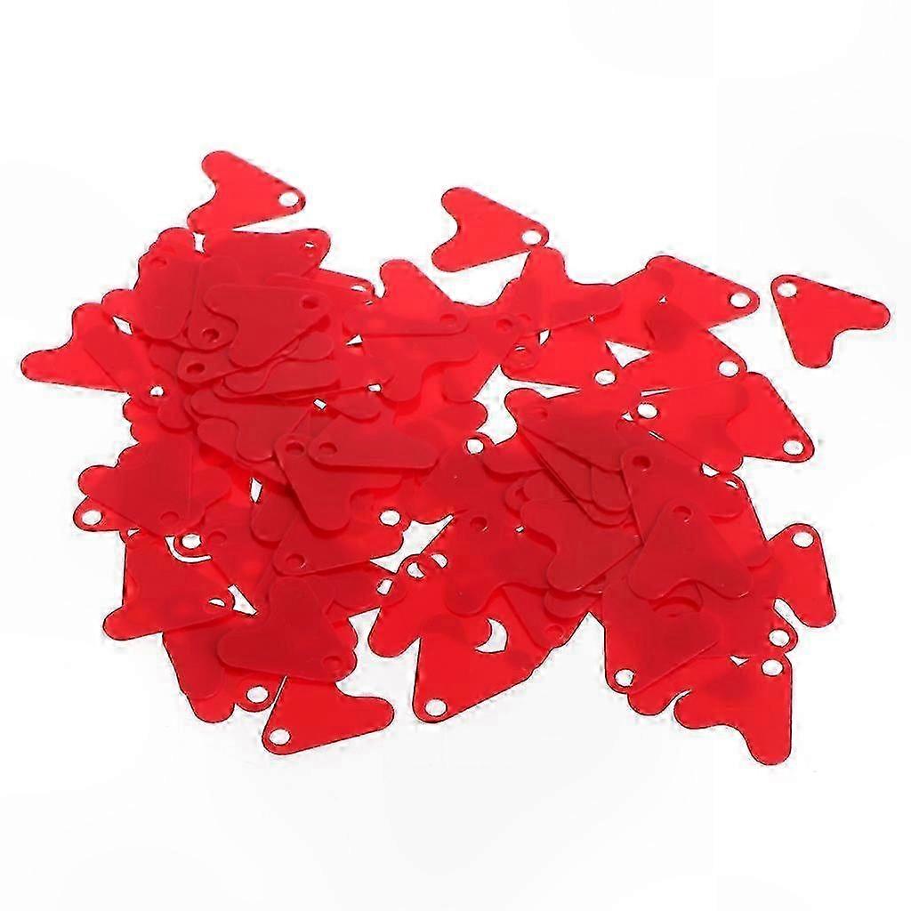 Red Heart-Shaped Plastic Sequins for Crafting and Decorating Projects