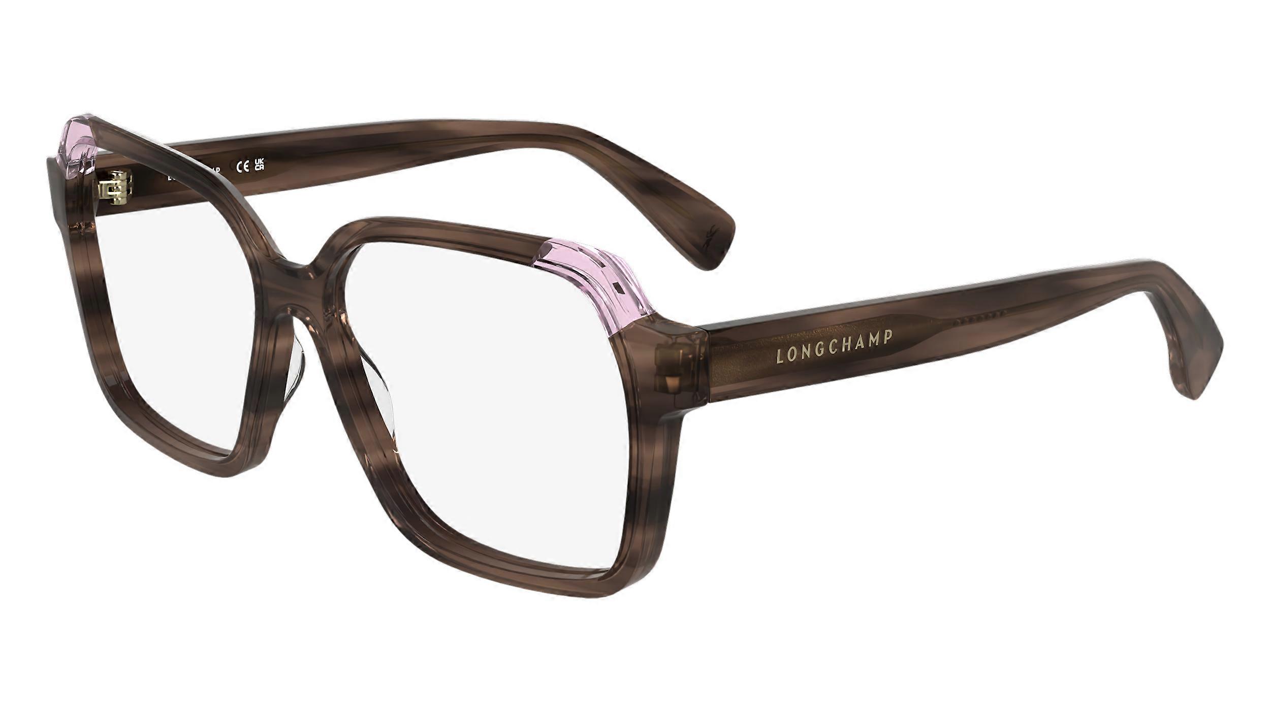 アイウェアフレーム LONGCHAMP LO2763 657 ストライプピーチ/ピンク 55/14/140 メス