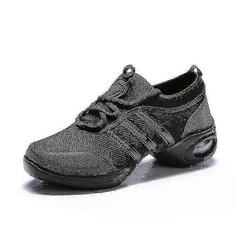 Zapatillas de baile para mujeres con suela dividida zapatos de jazz para niños adultos con cordones de práctica