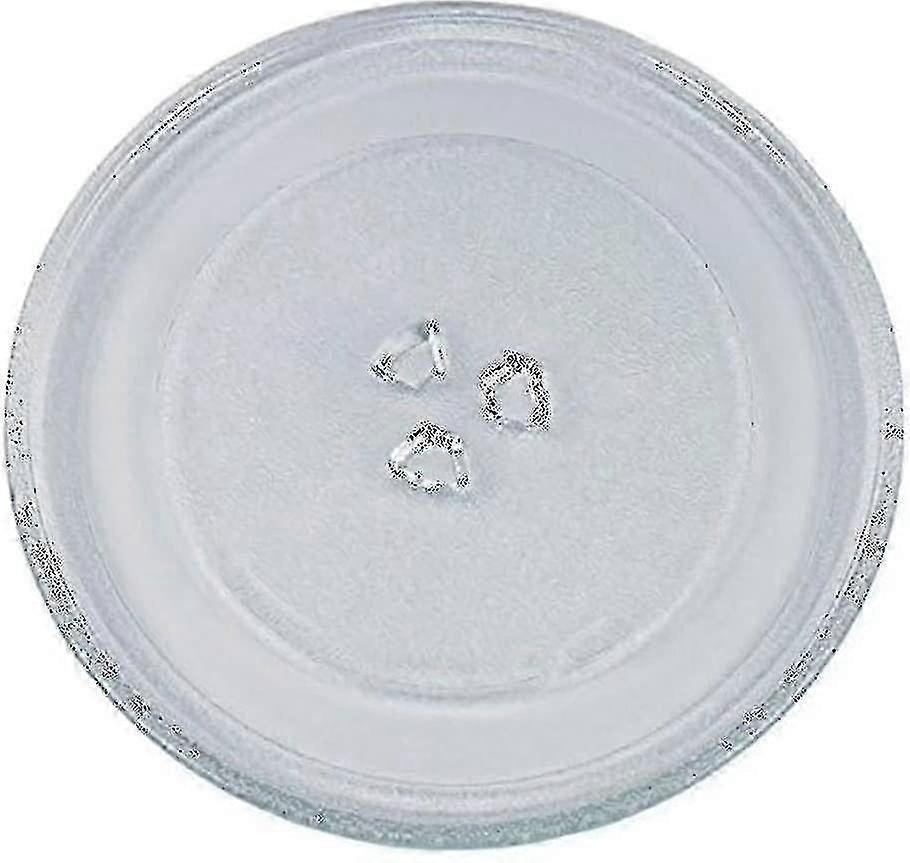Replacement microwave plate with fixtures for 24.5cm turntable