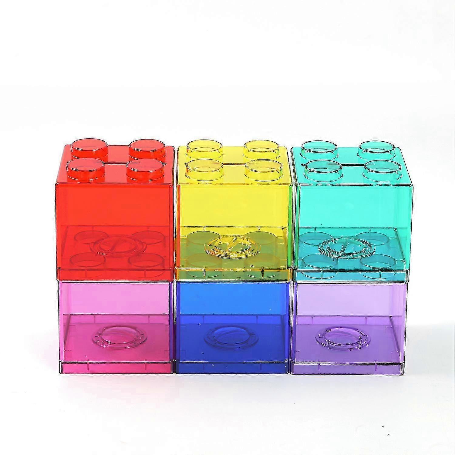 Dream Saver Piggy Bank for Kids in L-e-go Brick Design with Durable Colourful Transparent Acrylic - KM
