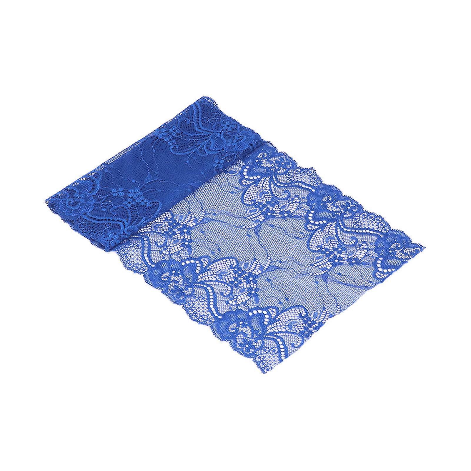 Lace Ribbon 19cm Wide 10 Yards Good Elasticity Safe Use Simple Operation Add Elegance Clothing AccessoriesBlue 