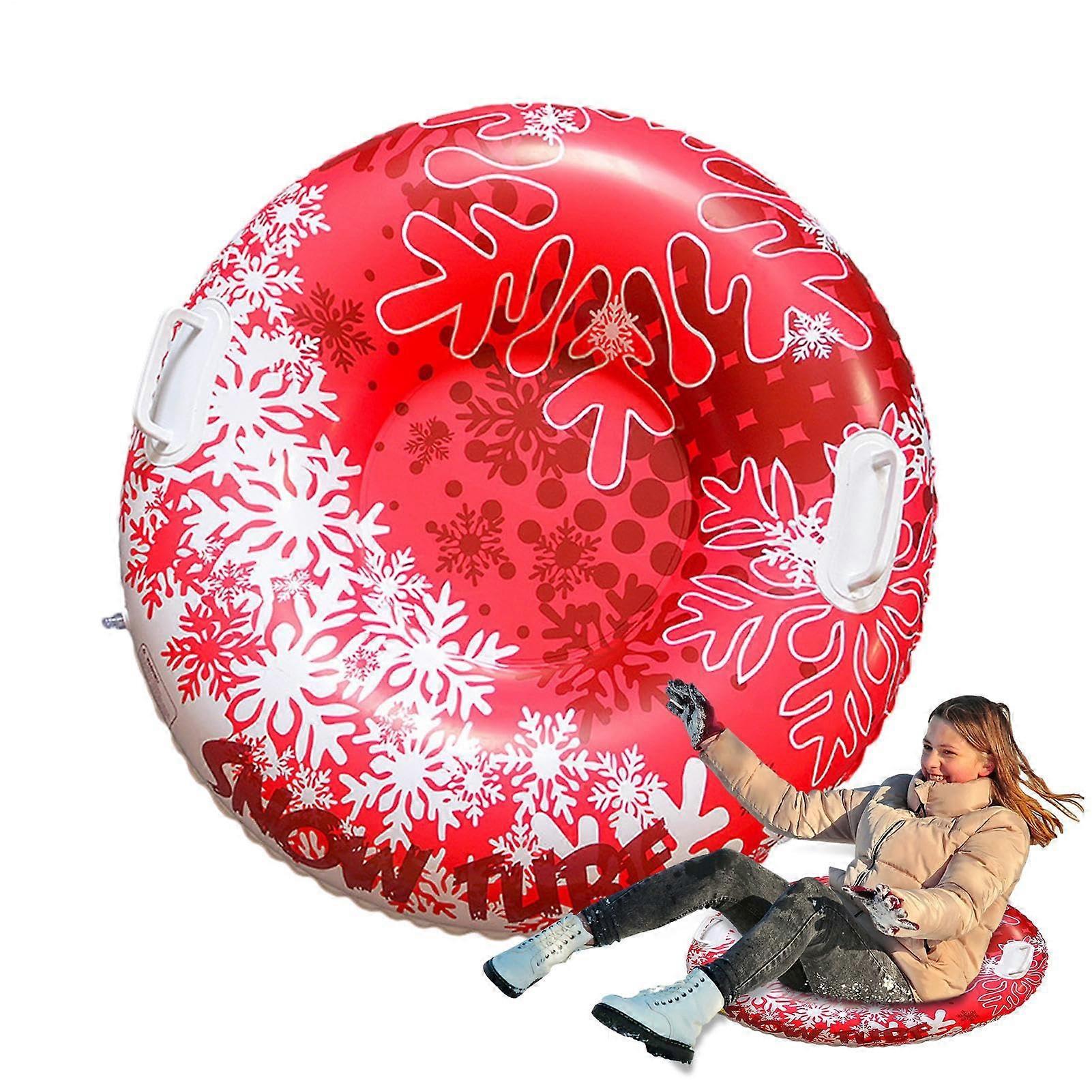 Snow Tube 31.5Inch HeavyDuty Inflatable Sled for Outdoor Use 2 Handles Playground Park Backyard Garden Skating Skiing