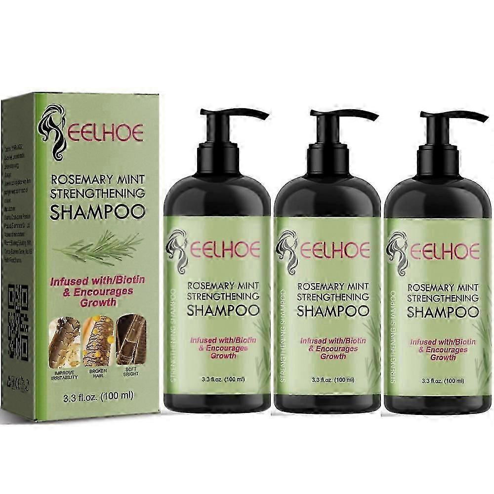 1-3X 100ml Rosemary Oil Mint Strengthening Shampoo Anti Hair Los Best