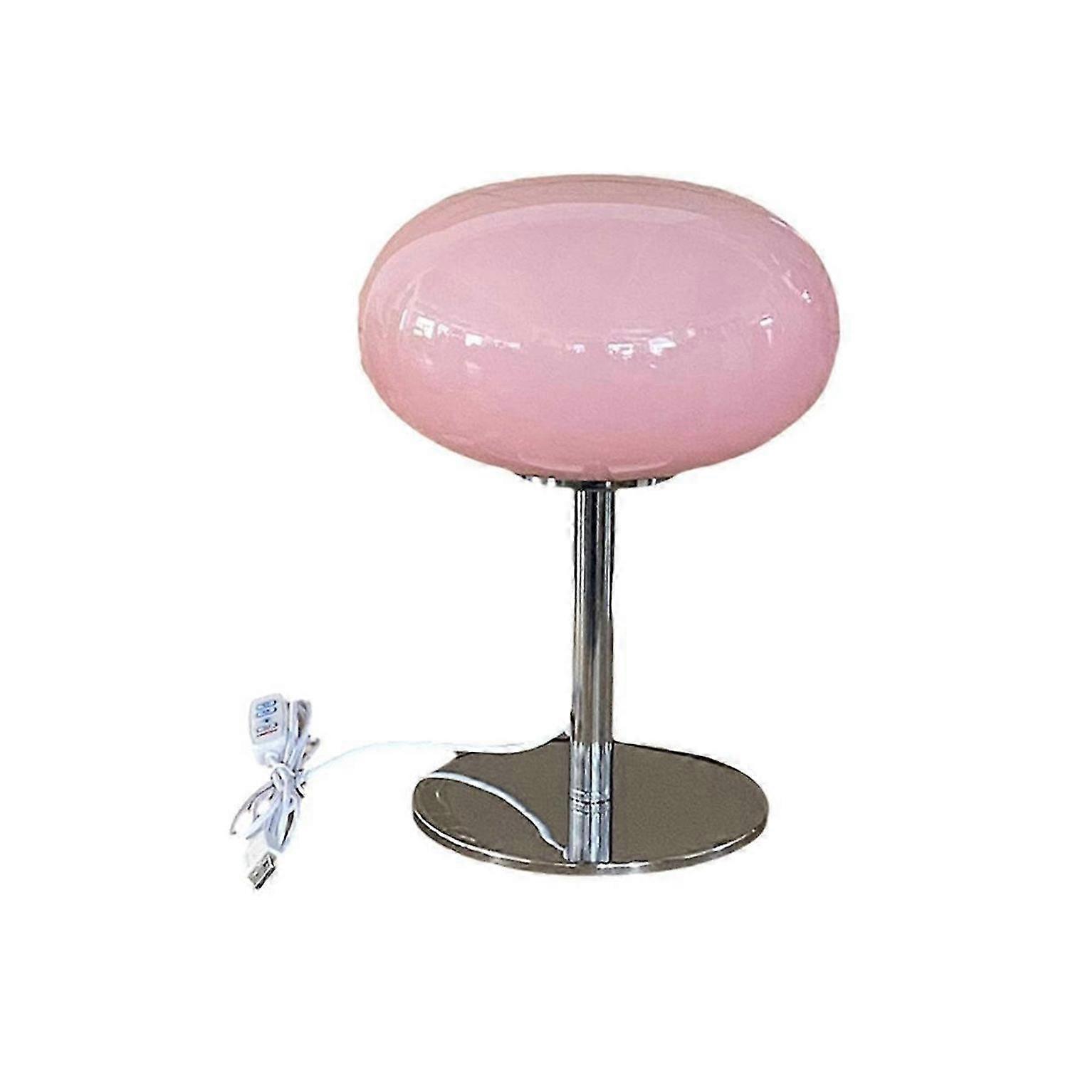 Table Lamp Lollipop Bedside Lamp for Nightstand with 3 Color Dimmable USB Lamps for Bedroom Room Desk Reading Light A
