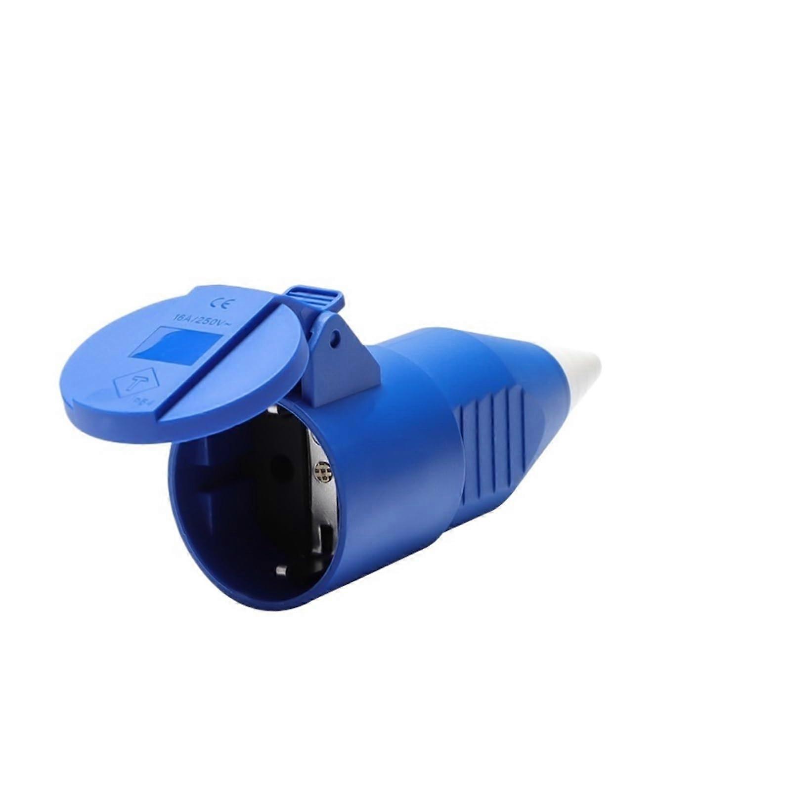 European TwoPole Industrial Plug and Socket Waterproof Connector 2Core 16A, 2Hole Docking, MultiFunction 10A