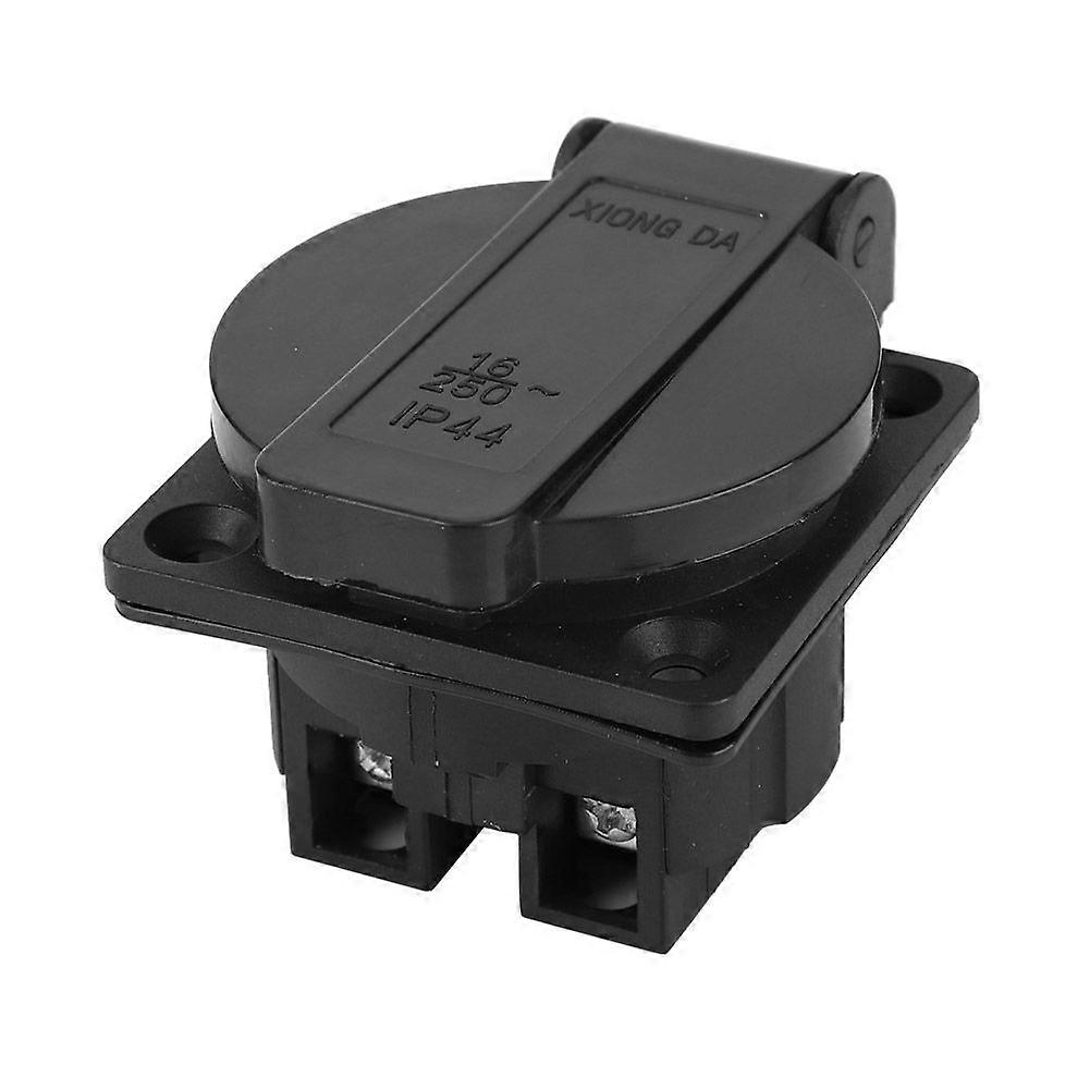 Industrial Waterproof Black German Style Socket for Generator 250V 16A