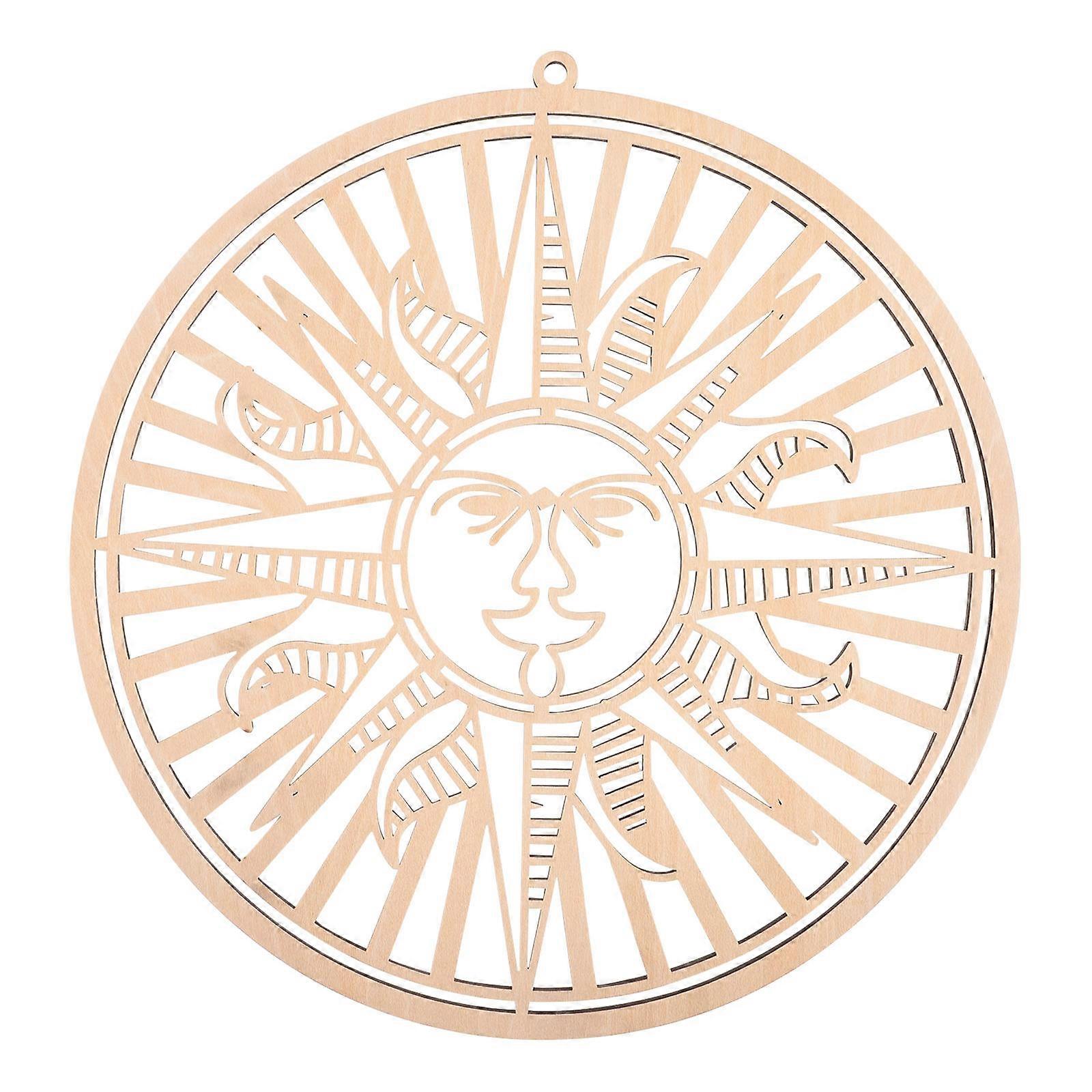 Golden Wooden Geometric Hanging Ornament Wall Decor for Meditation