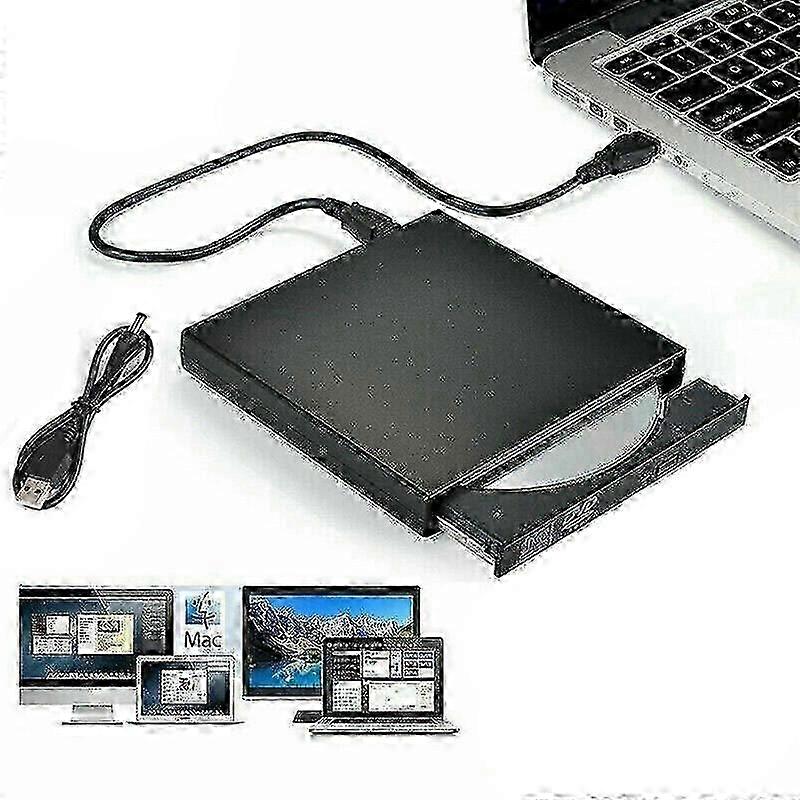 USB External DVD CD Hard Drive Burner Player Reader Optical Drive for PC Laptop hwy
