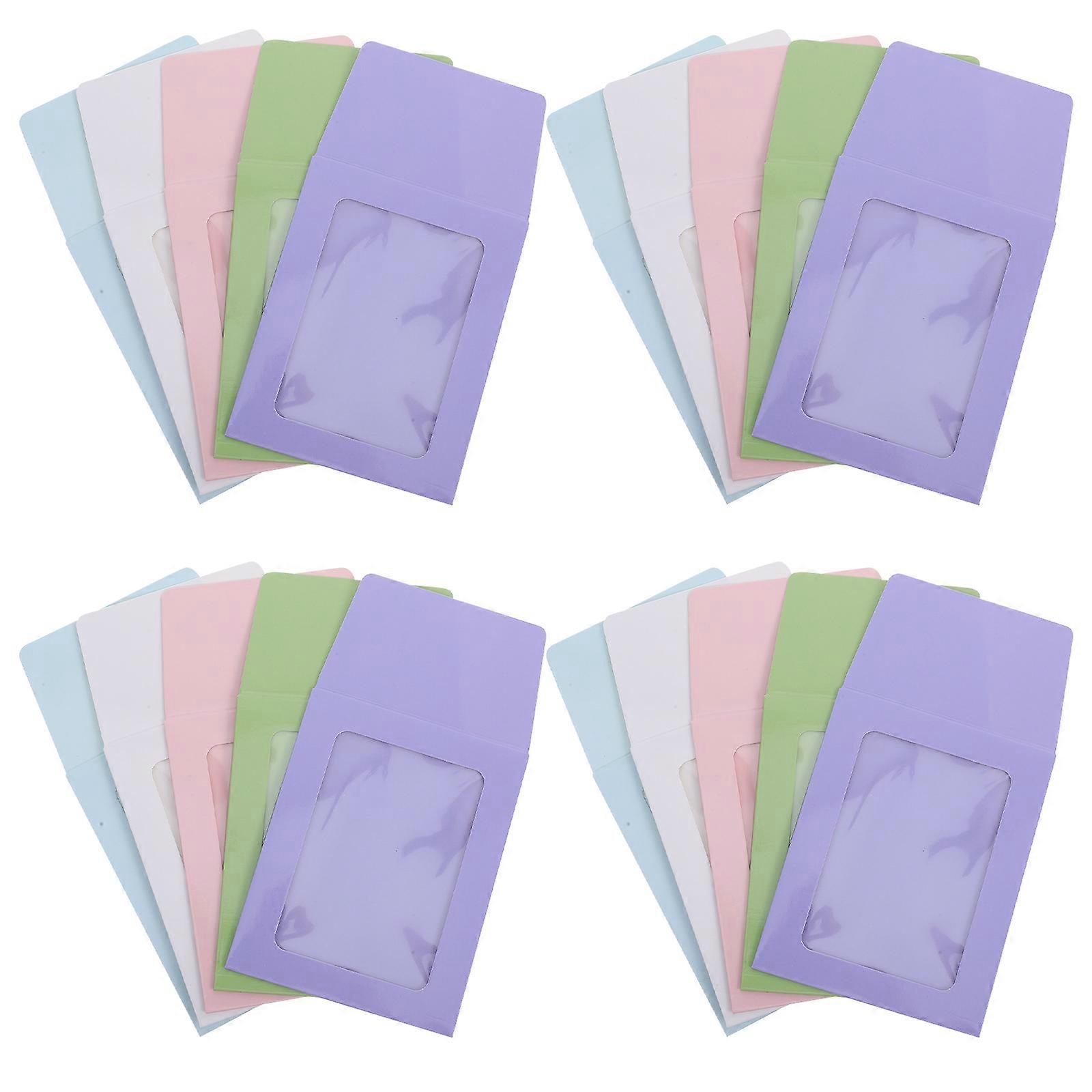Paper Photo Frames Transparent Window Card Holders for Decoration 30Pcs