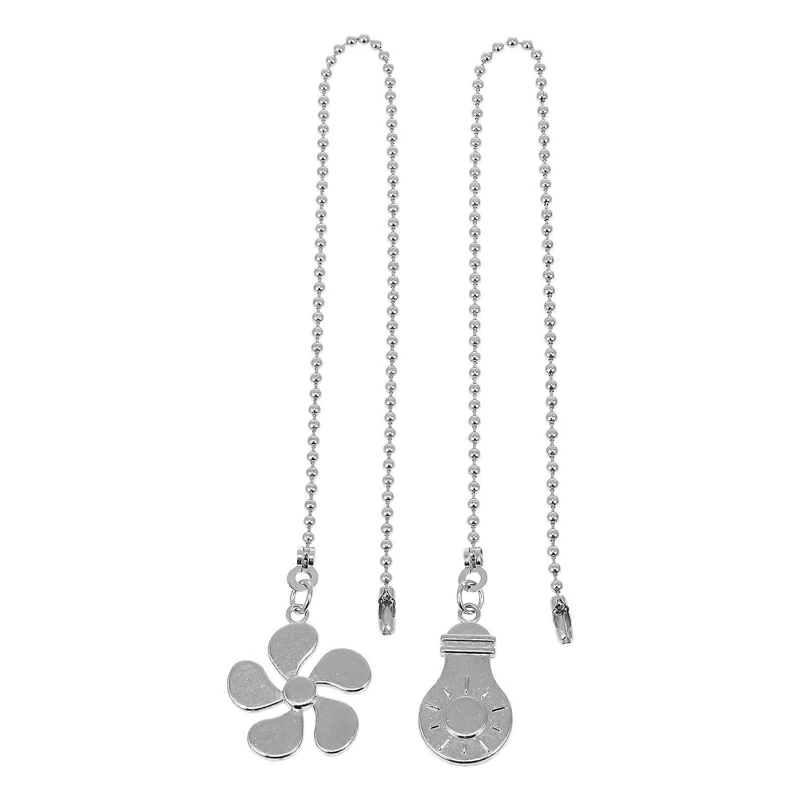 Fan Pull Chain Ceiling Fan Chain Extension 2Pcs Durable Zinc Alloy Material