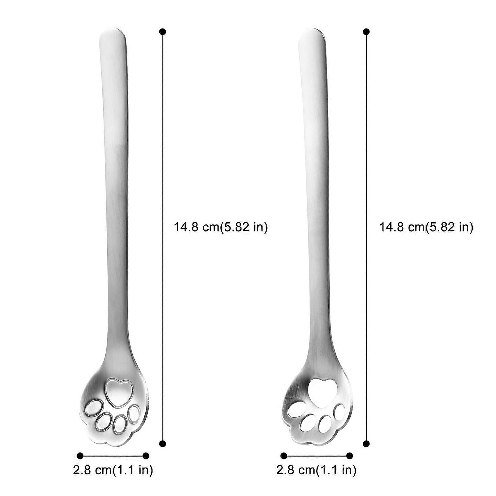 Coffee Spoon Stainless Steel Colander for Eating Use 8Pcs Silver