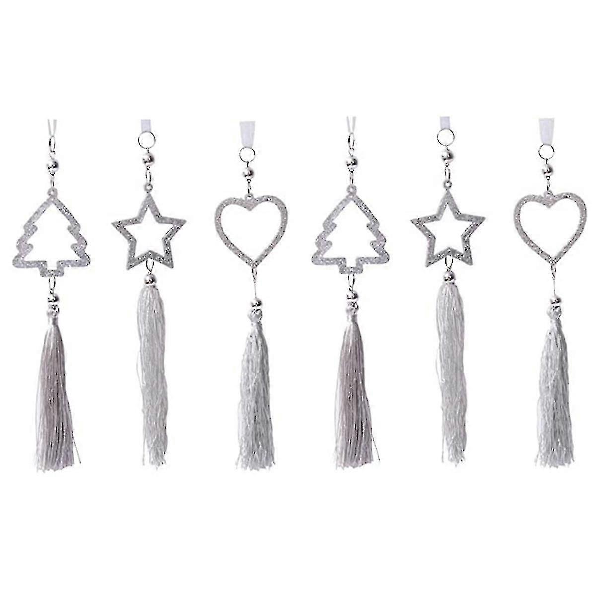 圣诞树心形星形圣诞吊坠假日圣诞悬挂工艺品节日悬挂 12 月