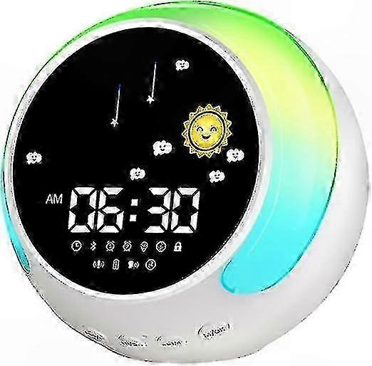 Children's Sleep Trainer Alarm Clock with Wake-Up Light and Bluetooth Speaker Functionality