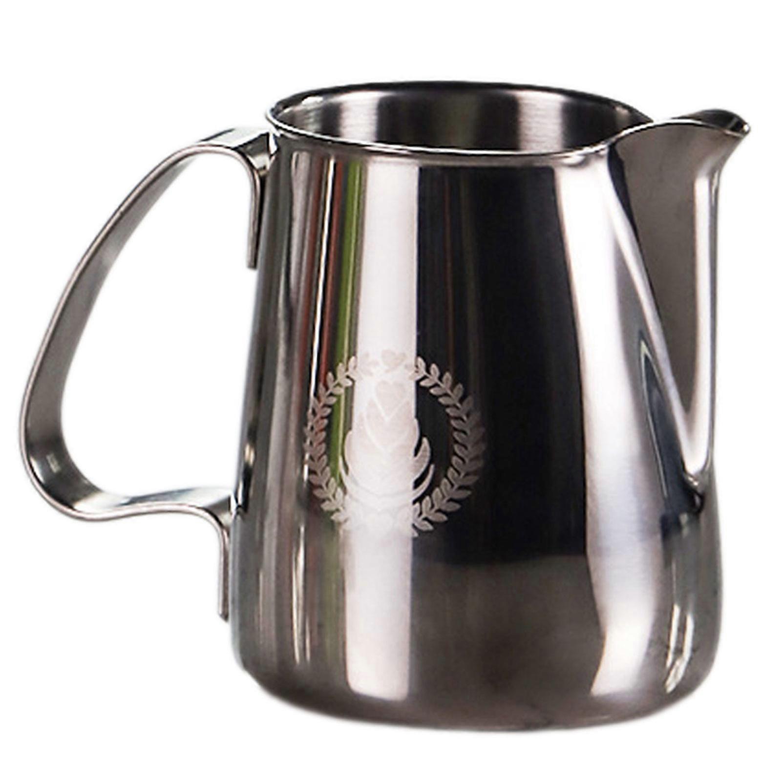 Milk Frother Pitcher Precision-Crane Spout for Flaw-less Latte Art Perfect Coffee Lover Present