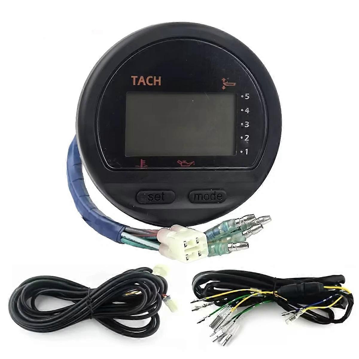 6Y5-8350T Digital Multi-Function Tachometer Gauge with Harness for 225HP 250HP Outboard Engine