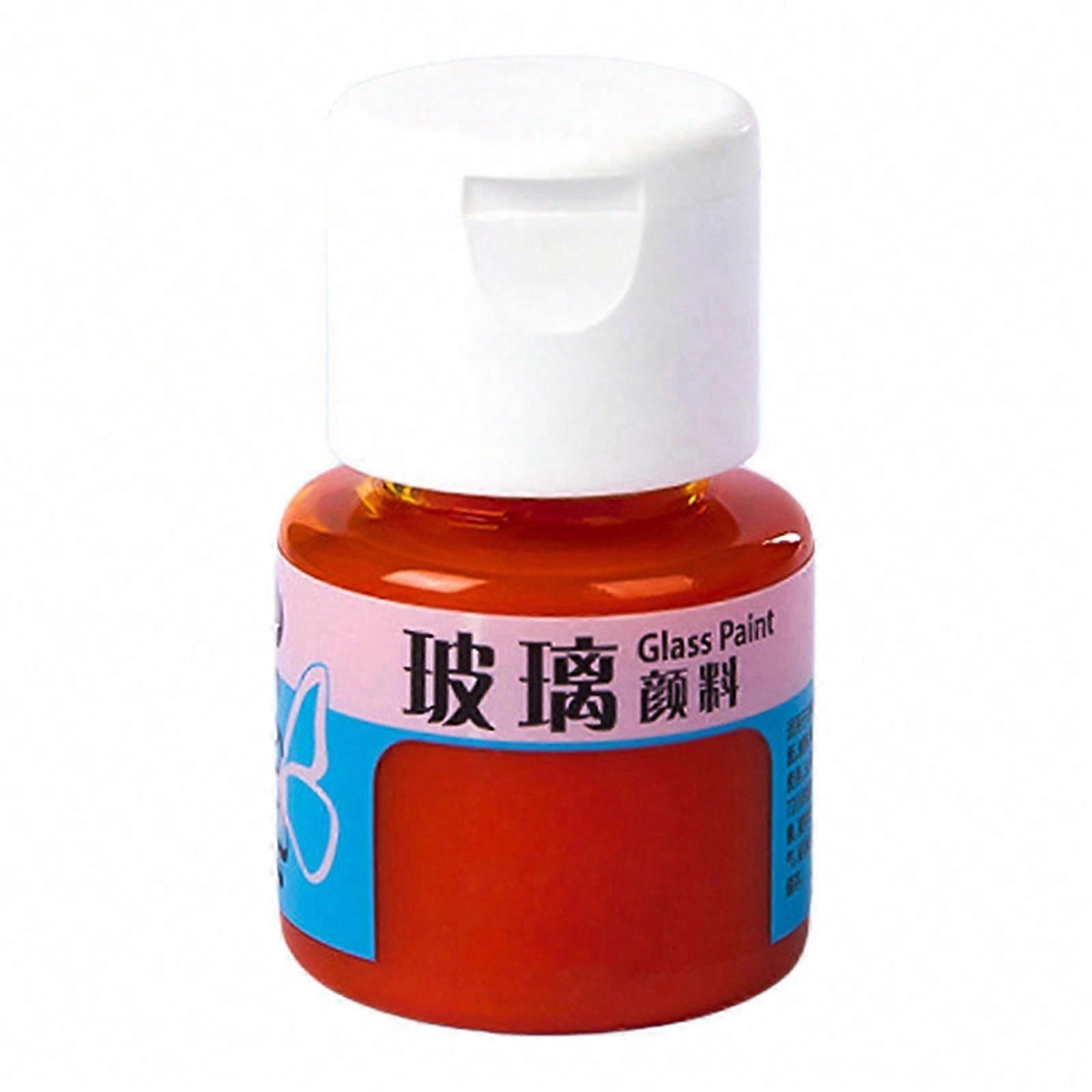 Glass Paint-Transparent-Colour Glossy and Brilliant DIY Craft Paint for Stained Glass orange red