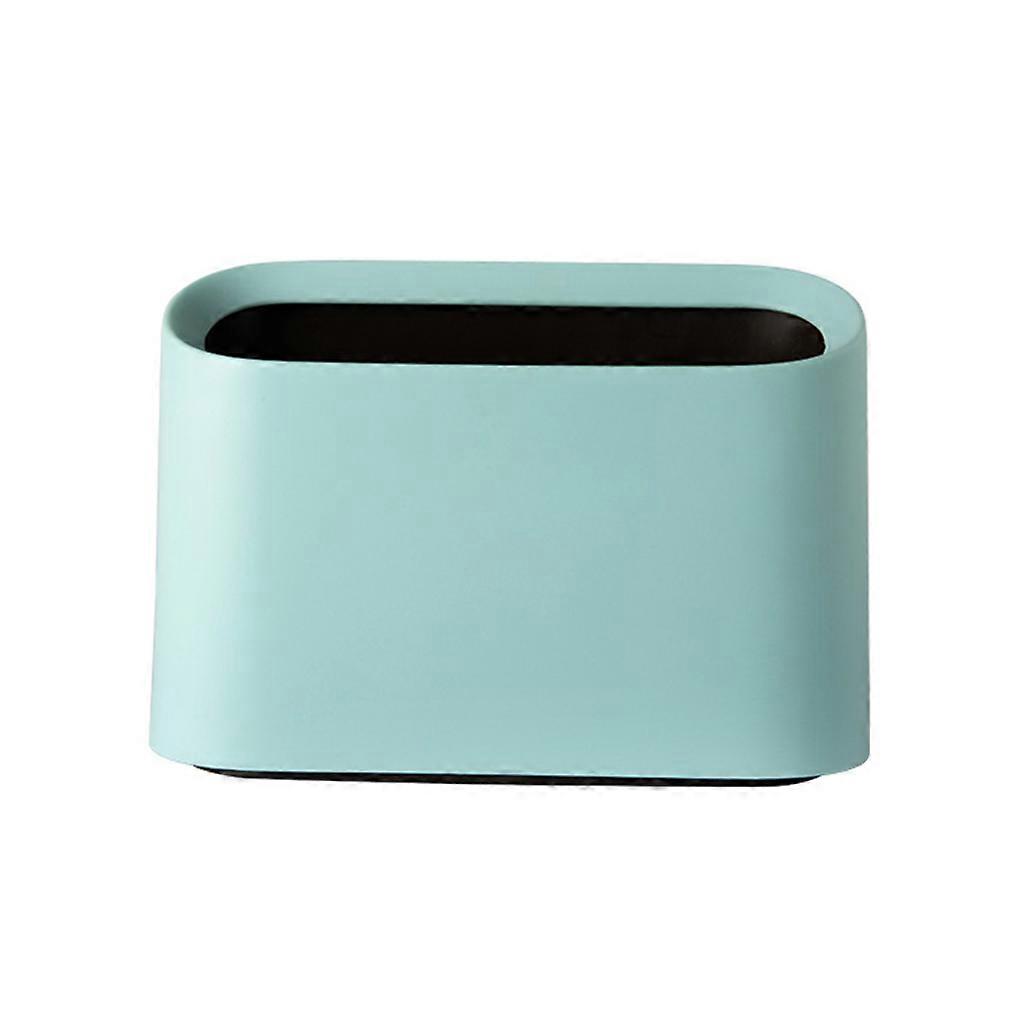 Plastic Desktop Trash Can Solid Color Wastebasket Rubbish Storage Bin Mini Garbage Organizer