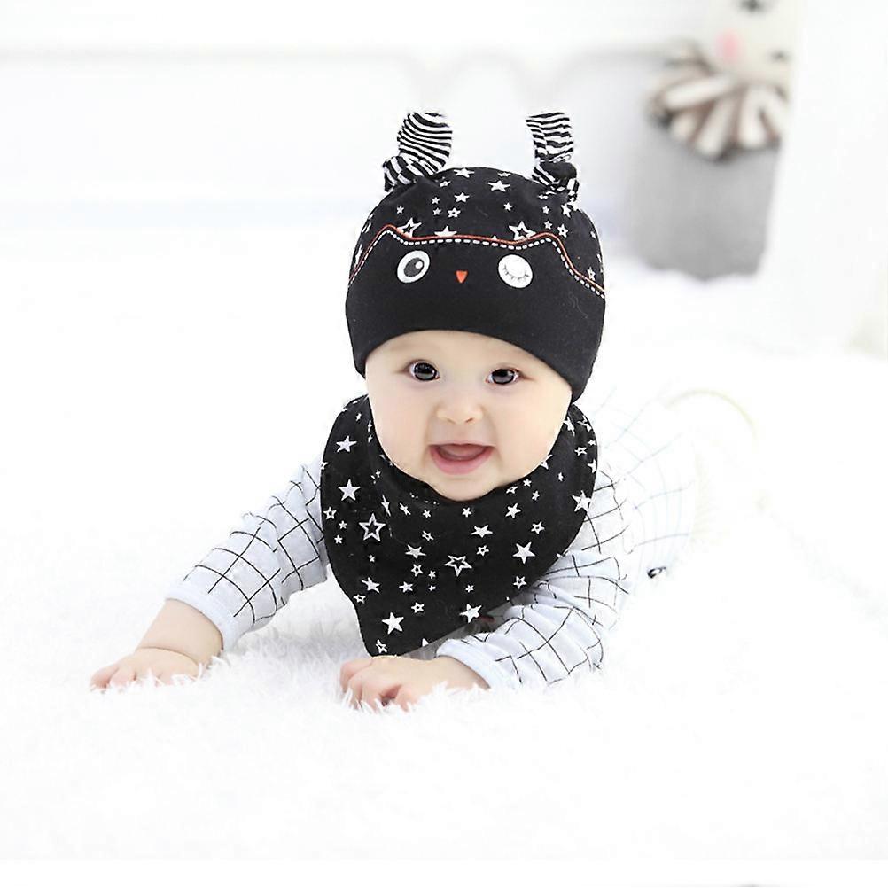 Baby Hat and Drool Bibs Set for Kids 2Pcs