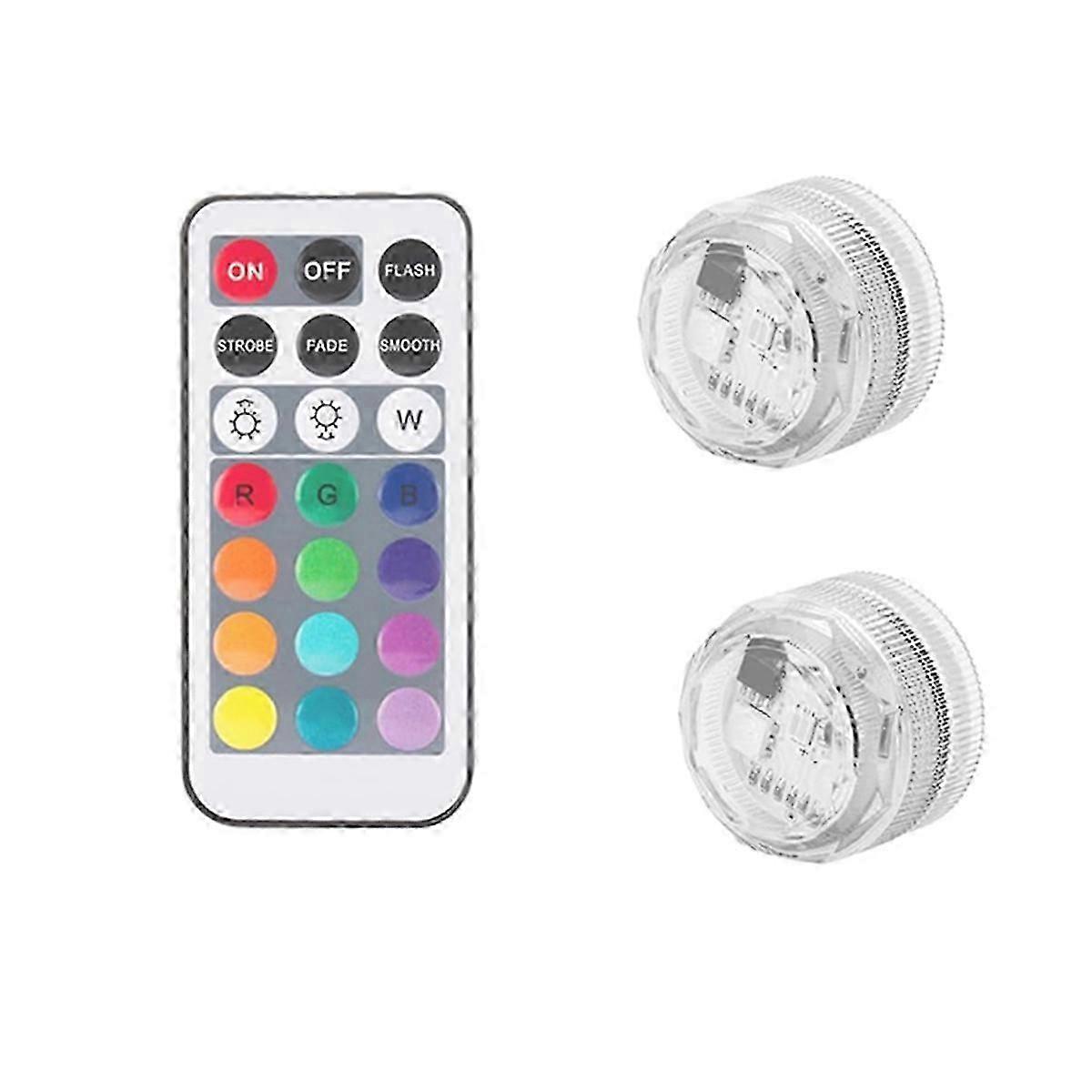 2 Pack LED Capsule Lights for Slushi FS301/FS300 - No Installation, 13 Colors & 4 Modes -Bottle Cap-Sized Designn