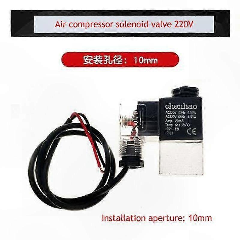 220V Luftkompressor Magnetventil mit Aluminiumsitz, Kabel inklusive