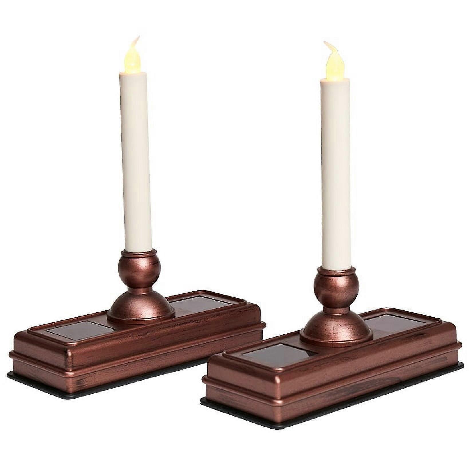 Set of 2 Solar LED Candles