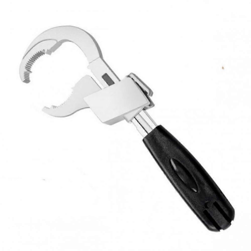 Universal Double Headed Bathroom Wrench 80mm Adjustable Multi-Functional Tool with 3 Slotted Accessories for Faucet Repair