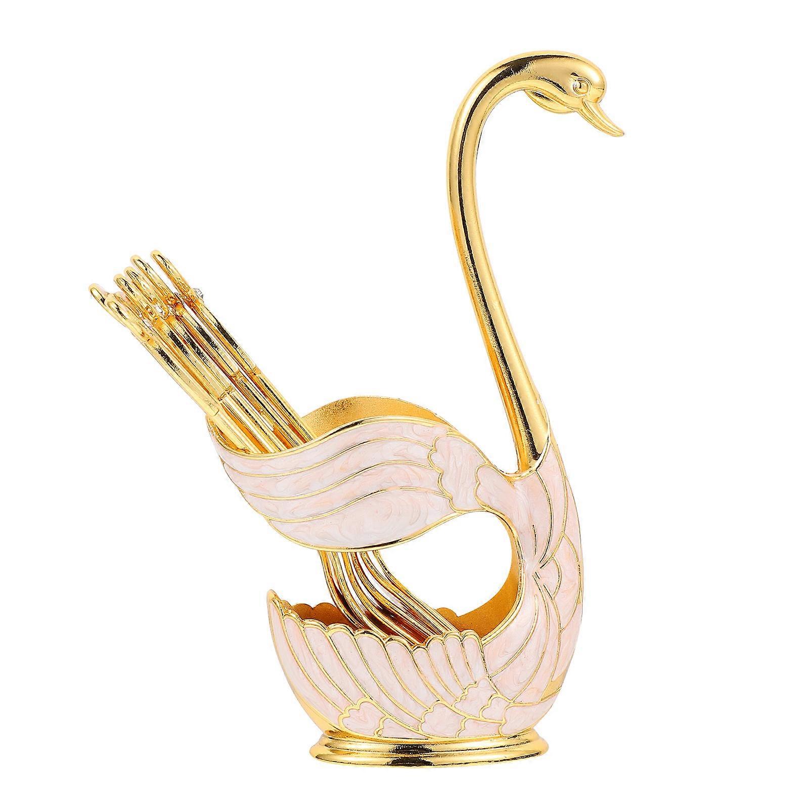European Style Tableware Storage Rack Swan Shape for Dining 2Sets
