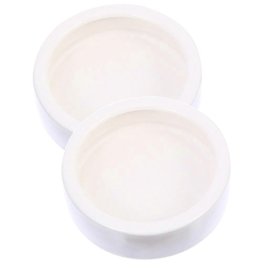 Reptile Food Dish Ceramic Bowls for Feeding Reptiles Pack of 10