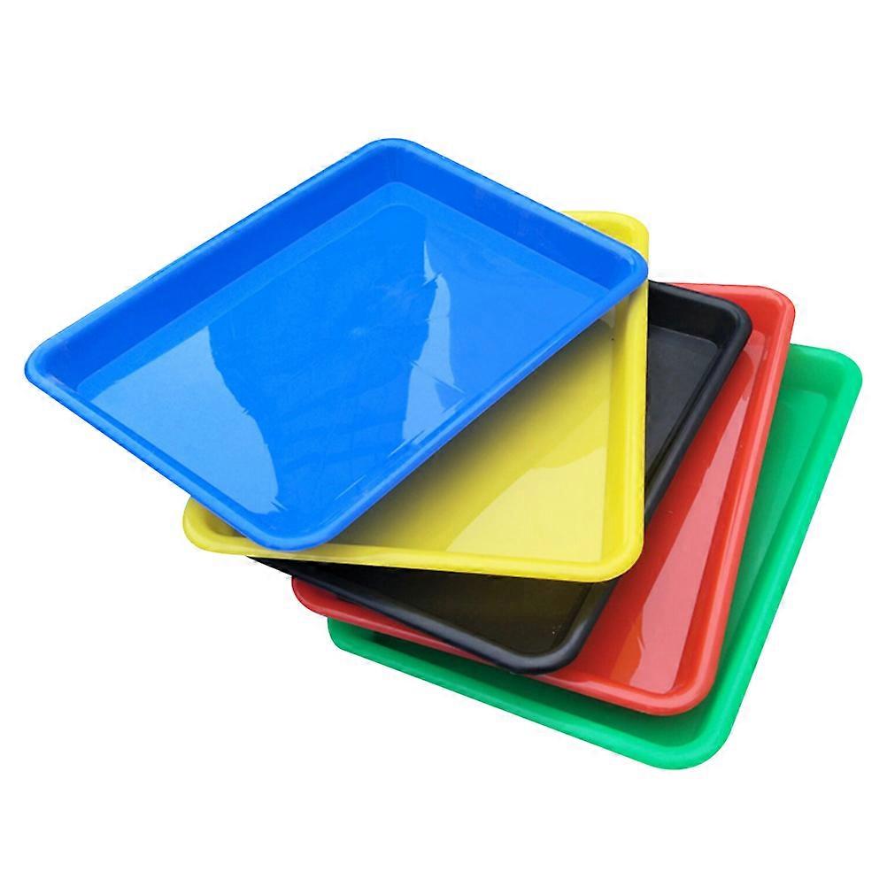 Table Tray Rectangular Tray for Storage 15Pcs Assorted Colors